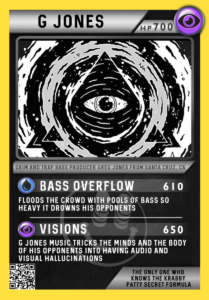 G Jones Festi Card