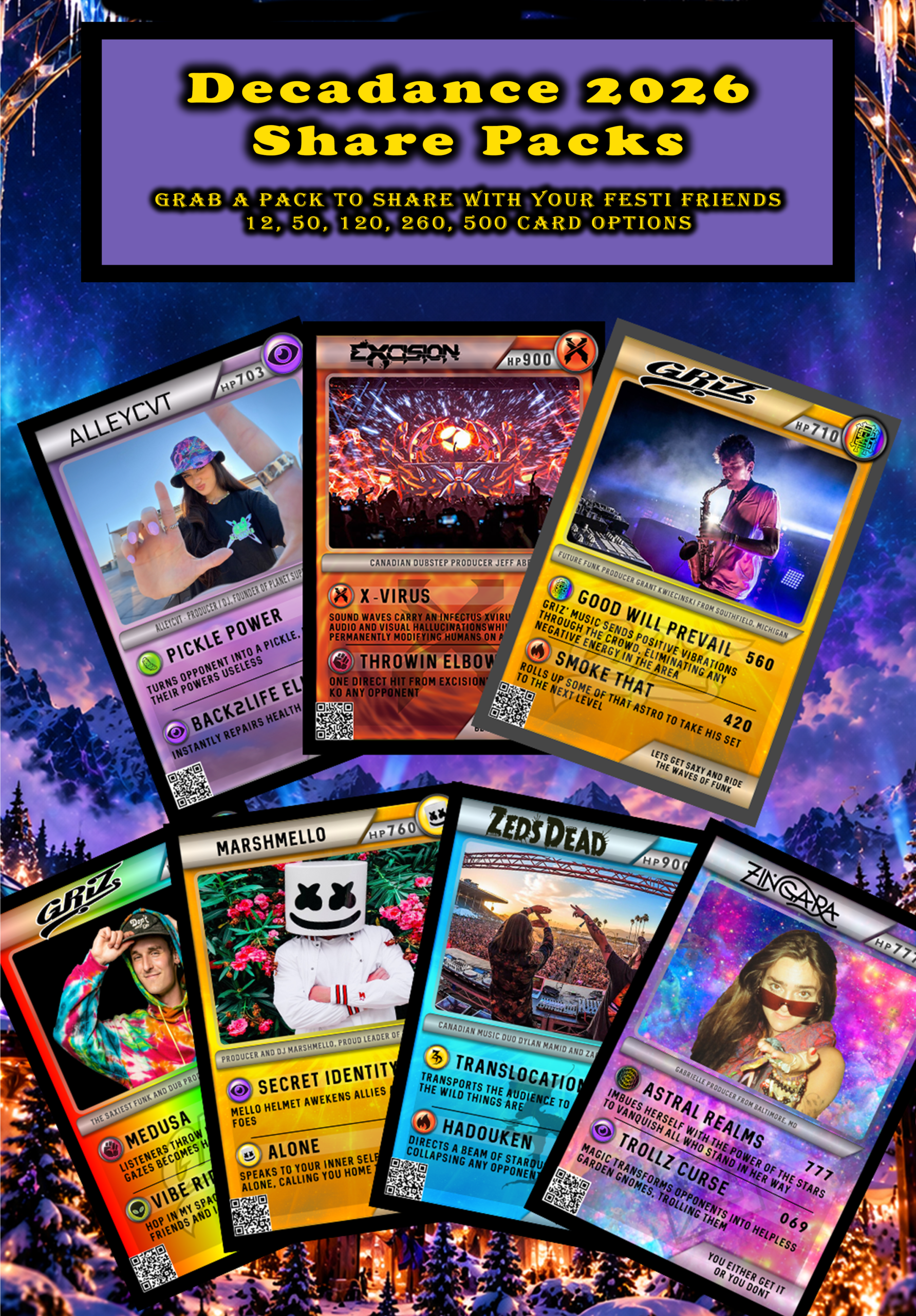 Decadence 2026 Share Packs